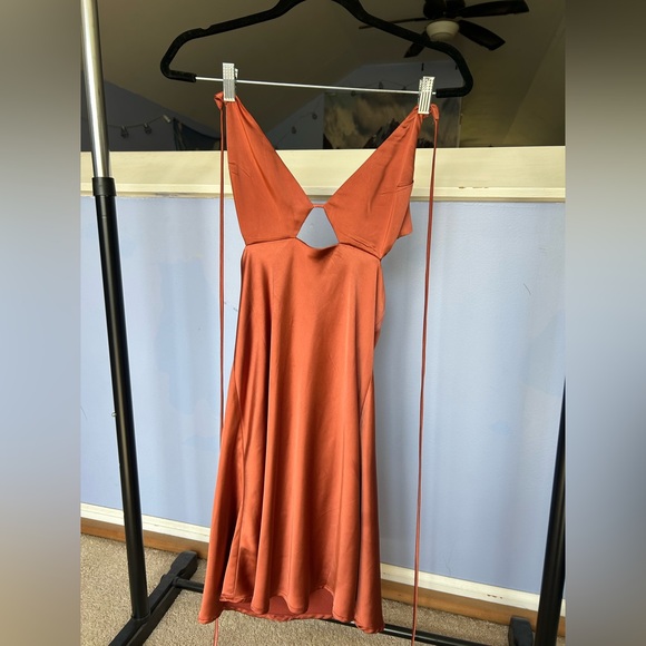 Princess Polly Alexo Mini Dress Rust - Picture 5 of 17